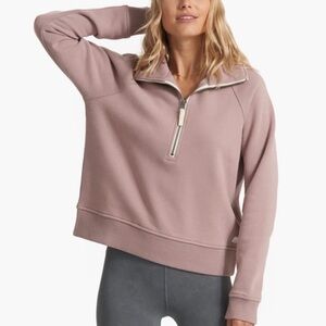 Vuori Women's Dusty Pink Quarter-Zip Sweatshirt